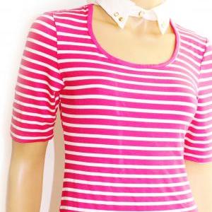 Pink and white / cotton/ women's St..