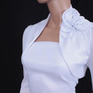 Bridal diamond white shrug jacket w..
