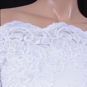 Bridal Optical White Lace Shrug Jacket Wedding..