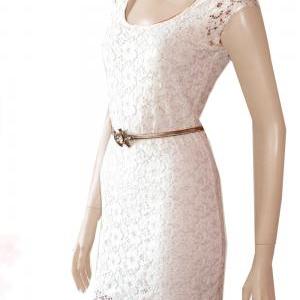 White Bridesmaid Cotton Lace/day/ Dress