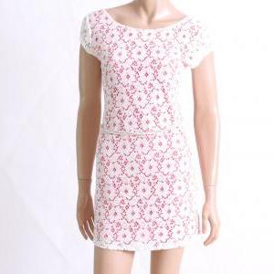 White/pink Bridesmaid Cotton Lace/day/ Dress