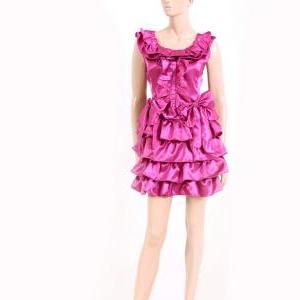 Party/ cocktail/Satin Ruffle Dress