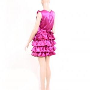 Party/ Cocktail/satin Ruffle Dress