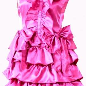 Party/ Cocktail/satin Ruffle Dress
