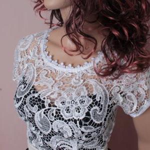 Plus Size Embroidery silky Lace /ch..