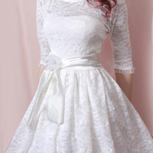 White Bridesmaid lace / wedding par..