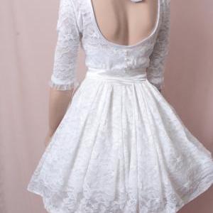 White Bridesmaid lace / wedding par..