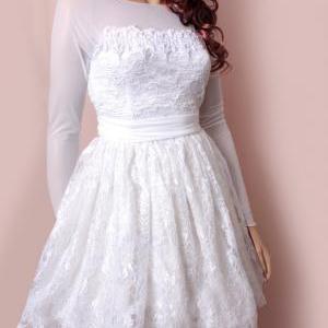 Plus Size Short Embroidery Lace and..