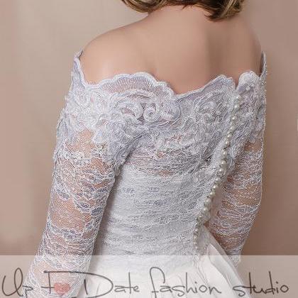 Bridal White Off-shoulder / Lace Embrodeded..