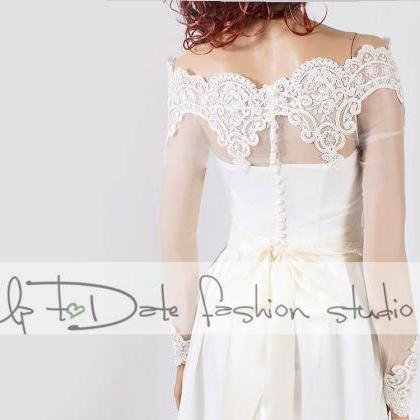 Plus Size lace bolero Bridal Off-Sh..