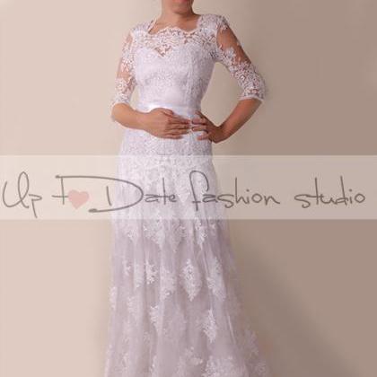 Lace Plus Size /portrait Back /long/ Mаxi Wedding..