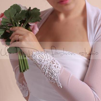 Bridal Tulle Jacket /bolero/ Long Sleeves Wedding..