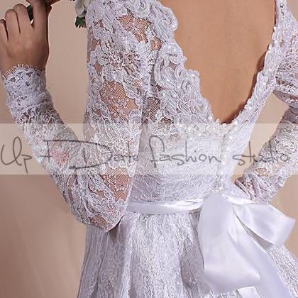 Lace Short Wedding Dress /short Romantic Dress/..