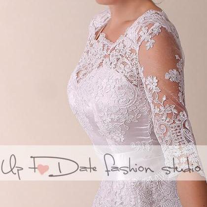 Lace Wedding dress / Portrait back ..