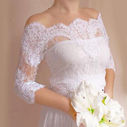 Bridal lace bolero Off-Shoulder / F..
