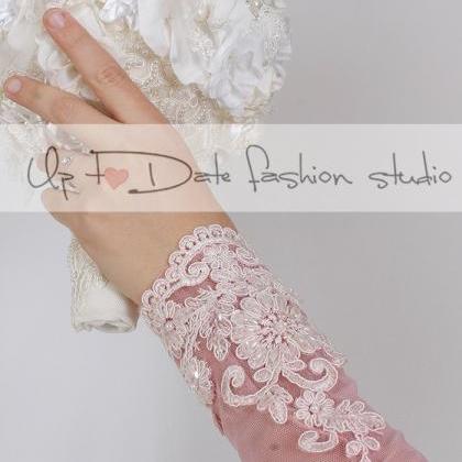 Bridal Tulle Blush Pink Bolero/jacket/ Long..