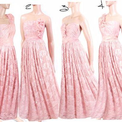 Maxi / Lace / Pink/ Bridesmaid/ Evening / Party/..