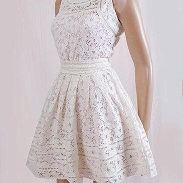 Sleeveless /cotton Lace/ Bridesmaid /cocktail..