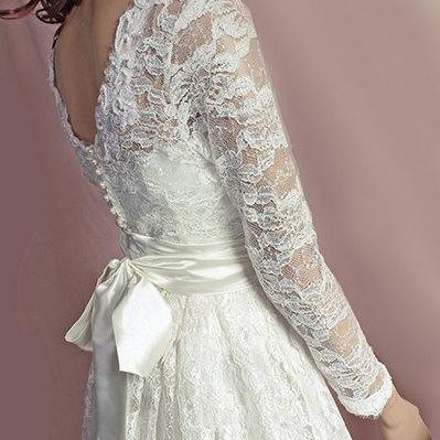 Lace Short Wedding Party /reception/ Ivory Dress /..