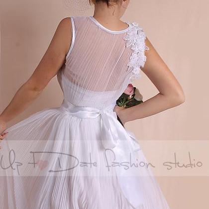 Unique/draped Tulle/wedding /bridal Gown/ Floral..