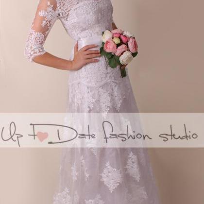 Lace Wedding Dress /vneck &..