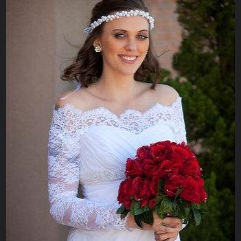 Bridal Off-shoulder / Lace Wedding Jacket/ Bolero..