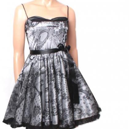Plus Size Little Black Lace / Satin Dress