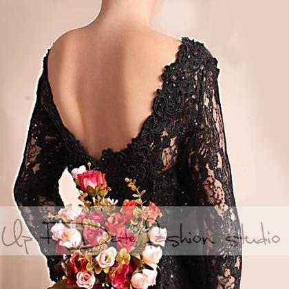 Plus Size short black /wedding lace..