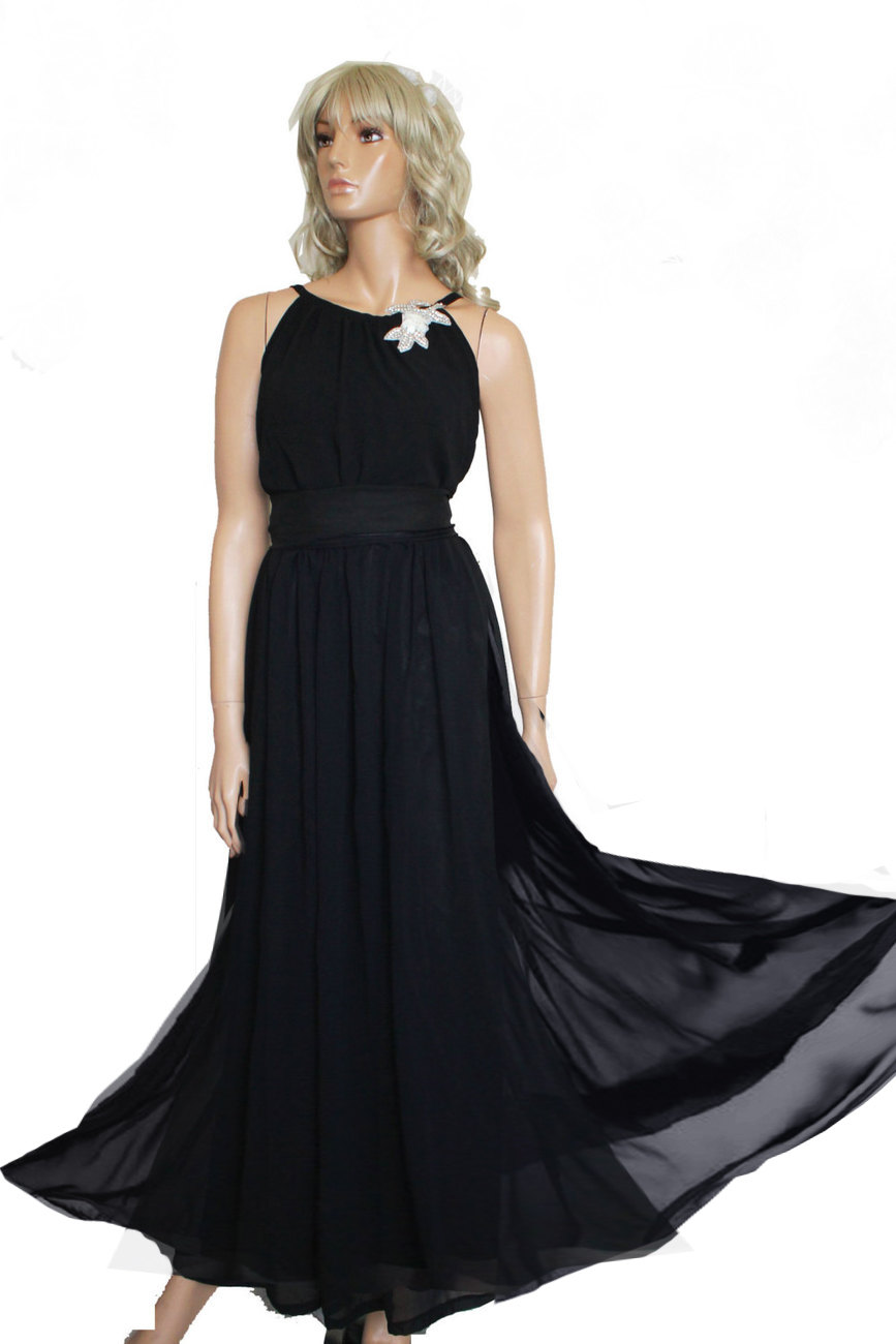 party gowns black