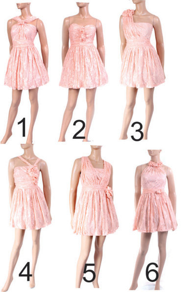 Mix bridesmaids dresses / evening / peach dress