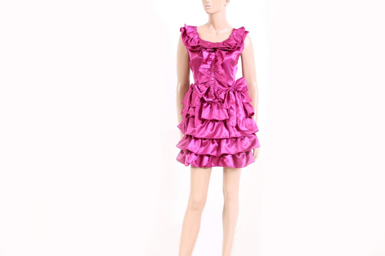 Party/ Cocktail/satin Ruffle Dress