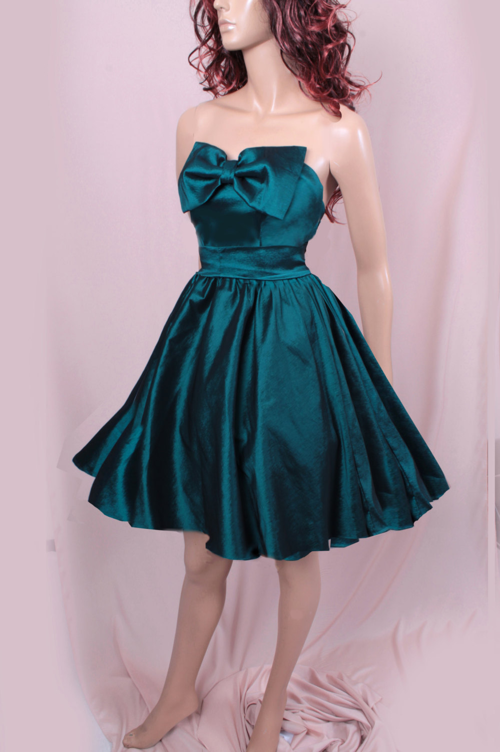Odrella Teal Embellished Lace & Taffeta Party Dress (Additional Colors)