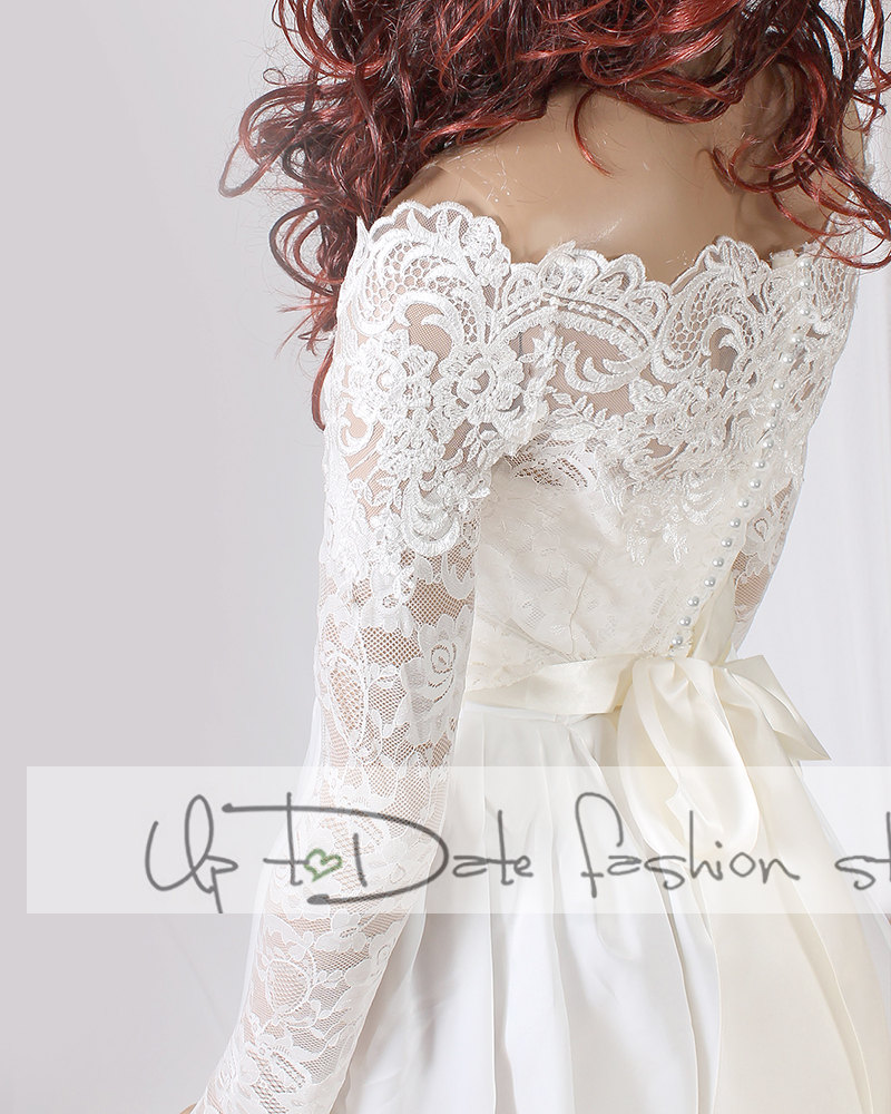 Off-shoulder /french Lace/wedding Jacket/bridal Lace Bolero/shrug/jacket /bridal Lace Top