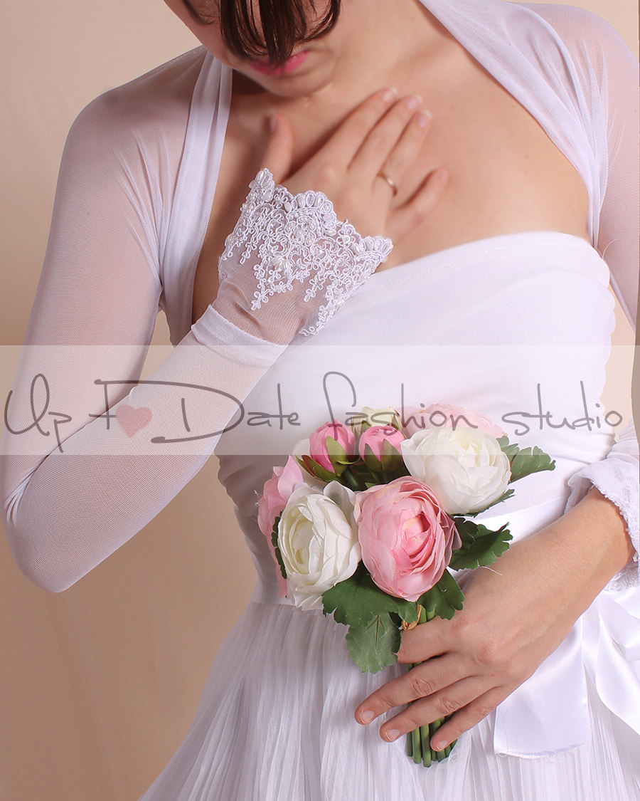 Tulle wedding bolero sales