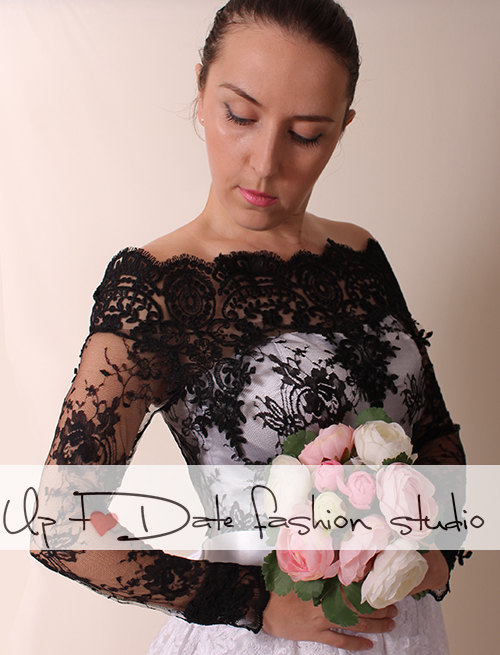 Lace wedding jacket off shoulder outlet
