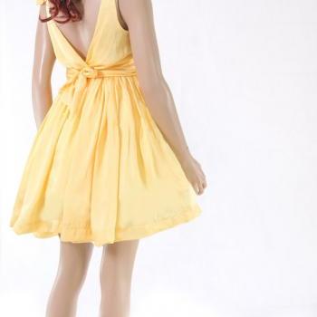 Yellow Bridesmaid / Wedding Party / Cocktail / Evening / Prom / Formal / satin dress