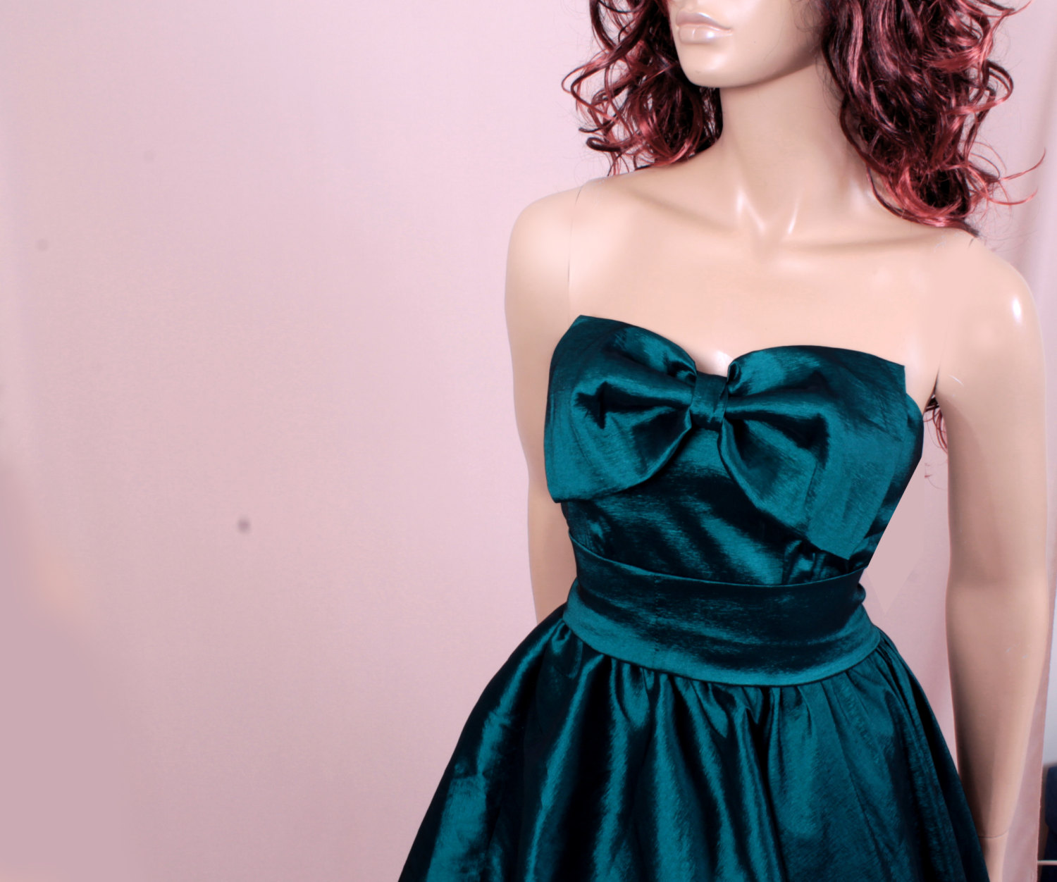 dark teal cocktail dress